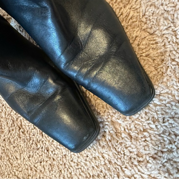 Stuart Weitzman Y2K Leather Stacked Heel Boots Size 8 - Picture 7 of 10